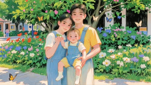 一家三口