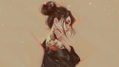 japanease Girl Tatto