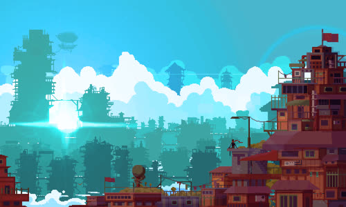 pixel city gif