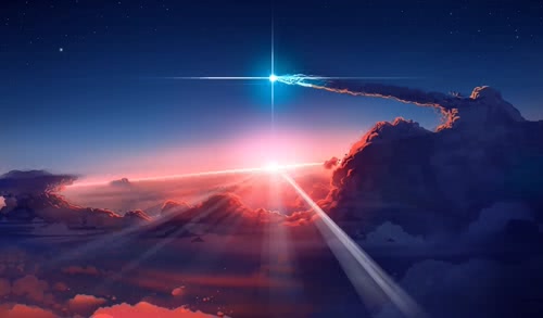 夕阳飞星