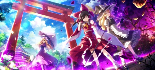 八云紫，博丽灵梦and雾雨魔理沙（东方project动态壁纸）