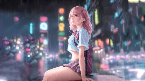 雨中女孩