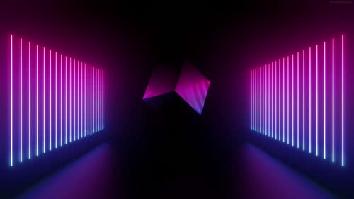  Cube Neon Glow