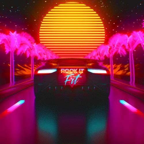 neon car