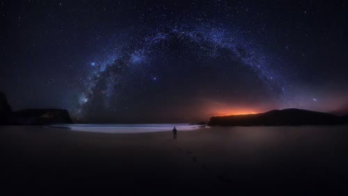 银河星空一个人