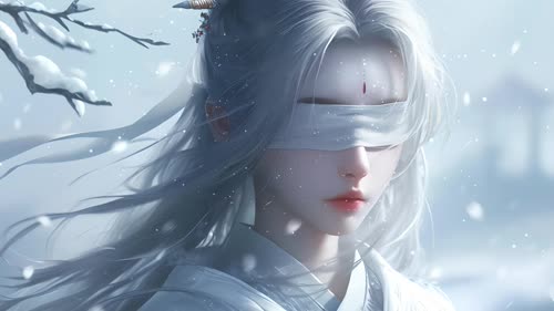 二次元蒙眼少女