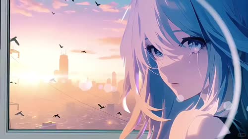 伤心\美女