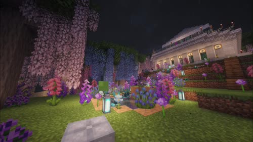 Stormy night in Minecraft