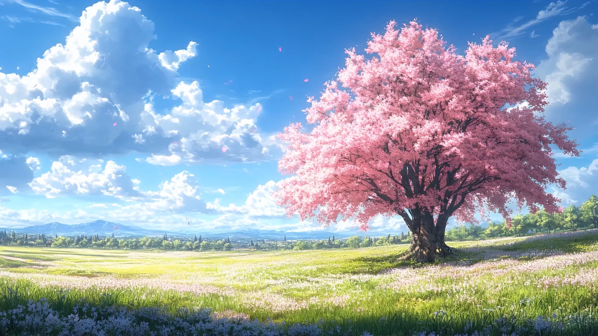 旷野晴空-樱花树-tt