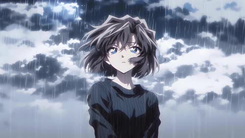 雨中灰原