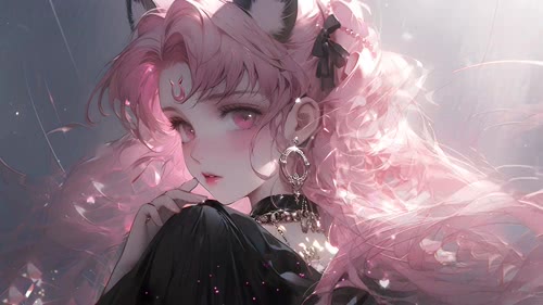 4K粉色头发少女
