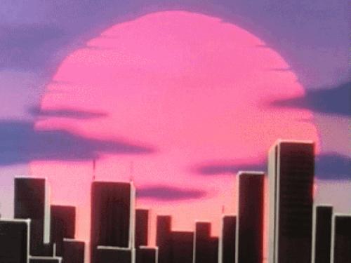 The red sunset