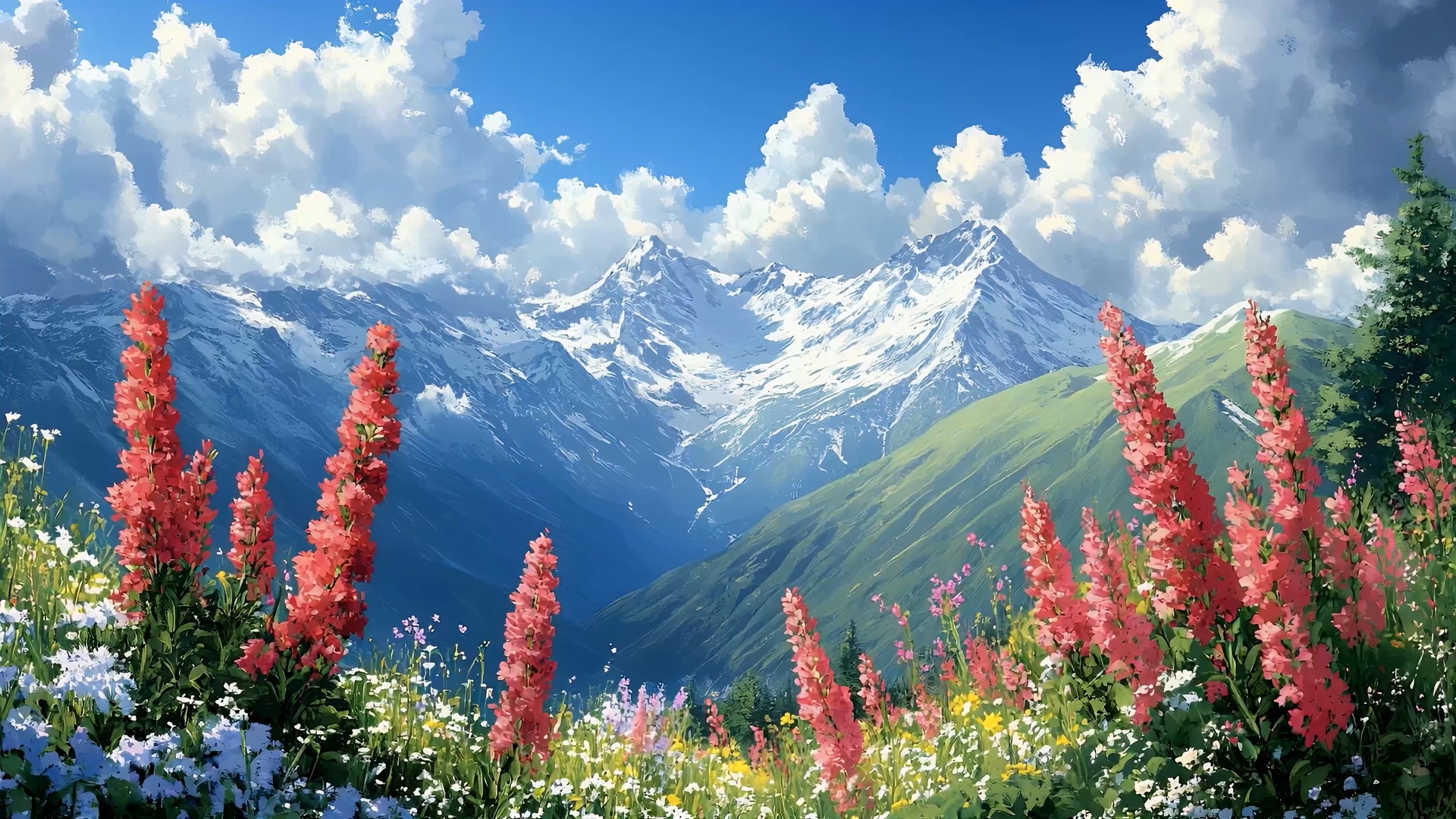 Mountain Flowers (ZH Wallpaper)