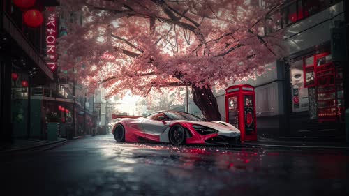 抖音苏落 跑车4K