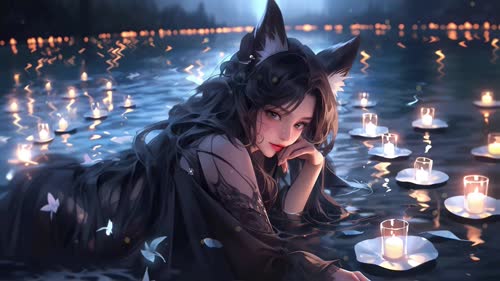 烛光夜湖-阿狸